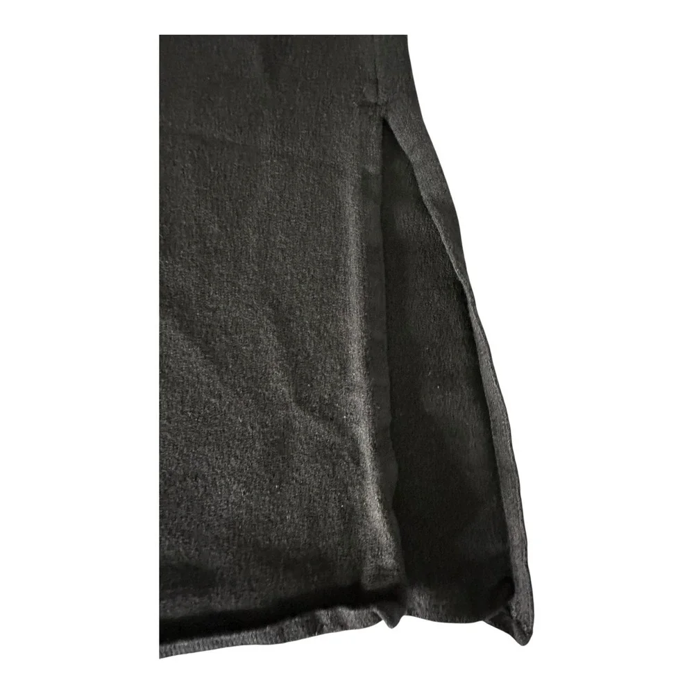 St. John Basics Santana Knit Black Side Slit‎ Midi Wool Blend Skirt Woman's 6